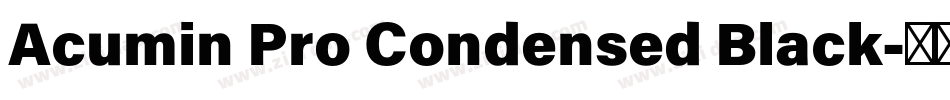 Acumin Pro Condensed Black字体转换